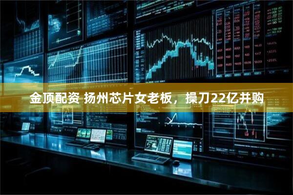 金顶配资 扬州芯片女老板，操刀22亿并购