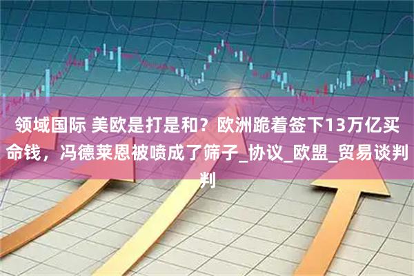 领域国际 美欧是打是和？欧洲跪着签下13万亿买命钱，冯德莱恩被喷成了筛子_协议_欧盟_贸易谈判